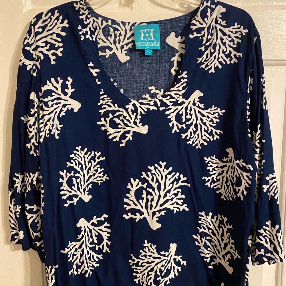 Escapada coral pattern tunic